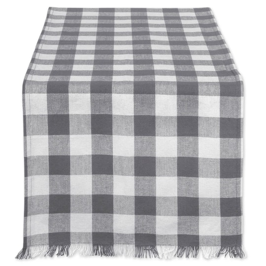 DII® 72" Heavyweight Check Fringed Table Runner